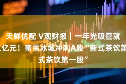 天鲜优配 V观财报｜一年光吸管就卖了三亿元！蜜雪冰城冲刺A股“新式茶饮第一股”